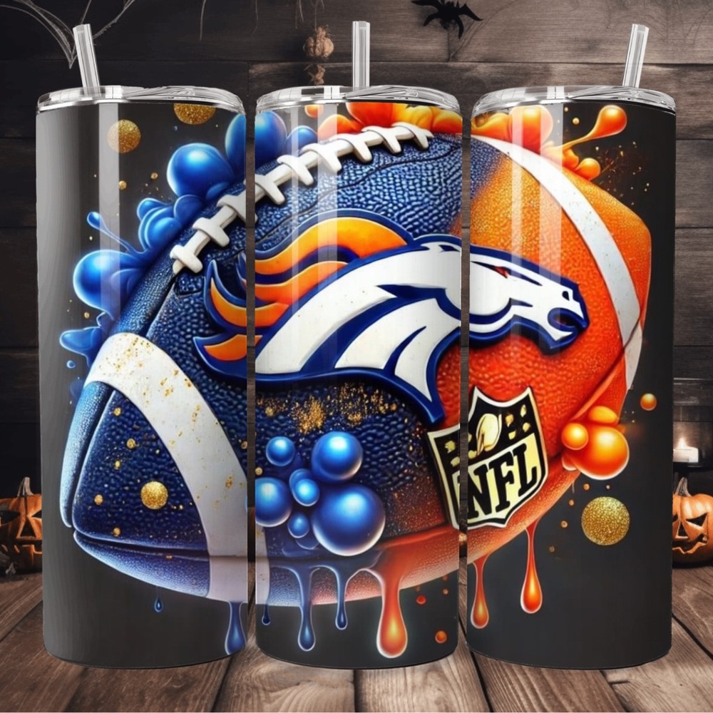 NFL Team Logo Tumbler - Blue and Orange